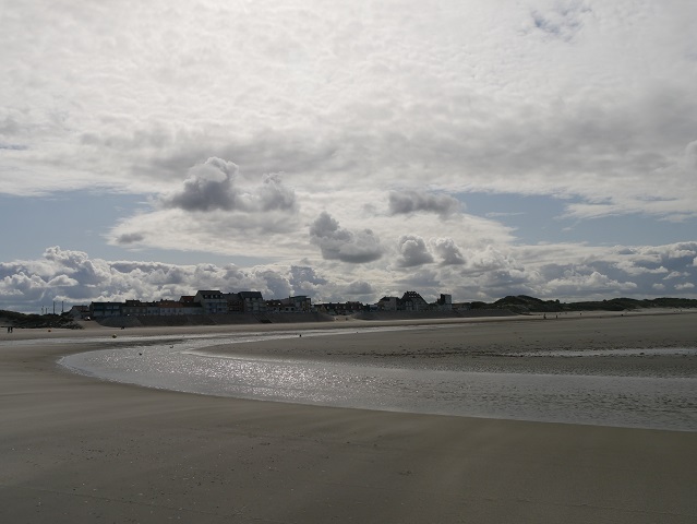 Blick auf Quend-Plage vom Strand aus