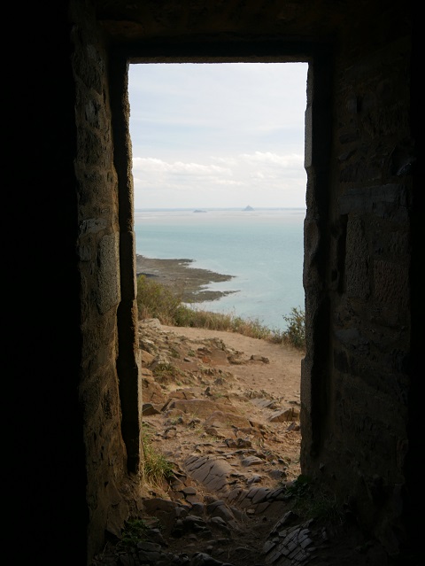 Blick aus der Cabane Vauban auf die Bucht des Mont-Saint-Michel