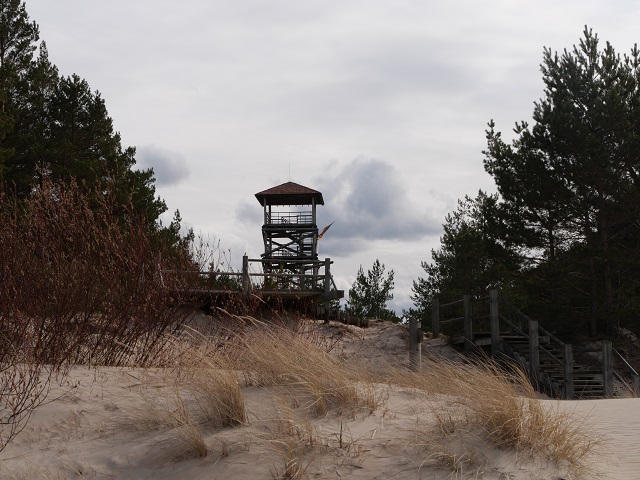 Vogelbeobachtungsturm am Kap Kolka in Lettland an der Ostsee