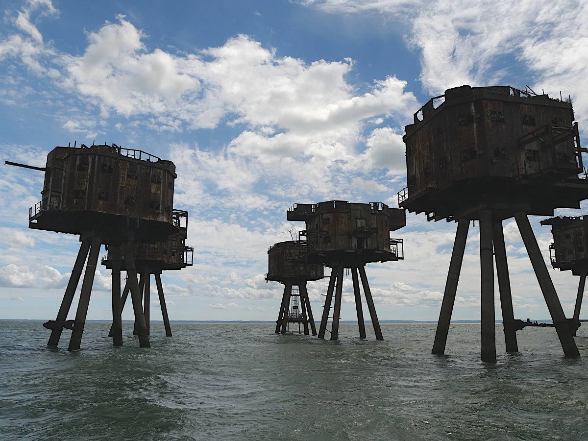 Die Maunsell-Forts - Redsand Towers in der Themsemündung