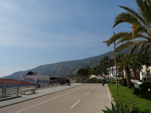 Hier endet der Radweg von Imperia nach San Remo