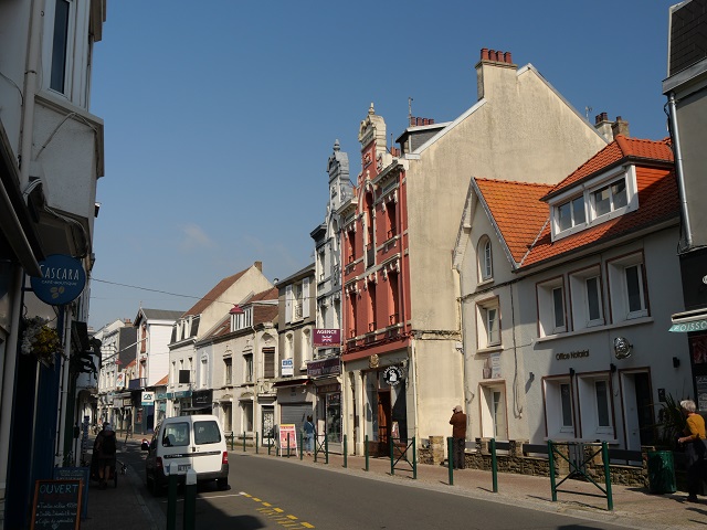 Geschäftsstraße in Wimereux